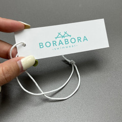 Coated Custom Clothing Tag With Wax String