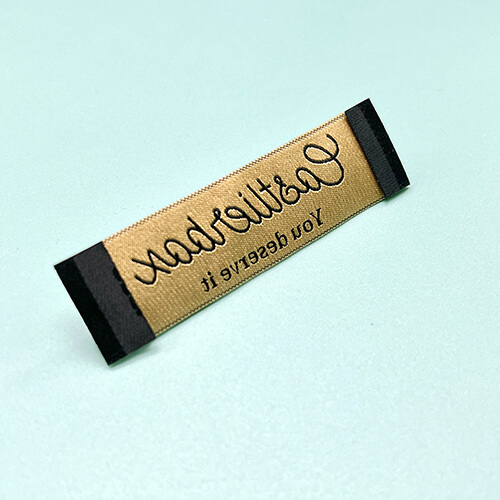 Custom End Fold Woven Tag