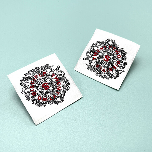 Custom Straight Cut Damask Garmet Label