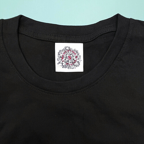Custom Straight Cut Damask Garmet Label
