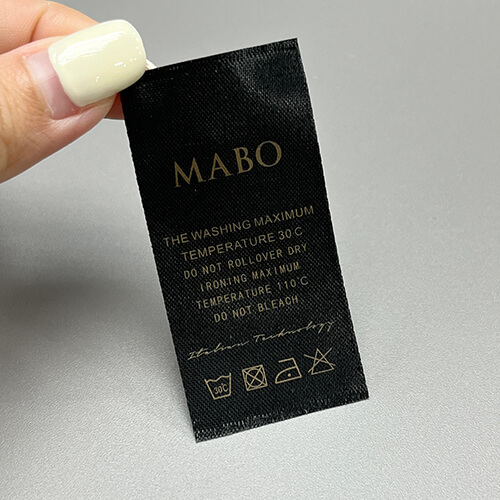 Custom Satin Washing Care Label