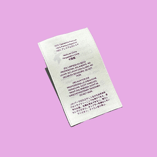 Custom Double Side Printed Care Label