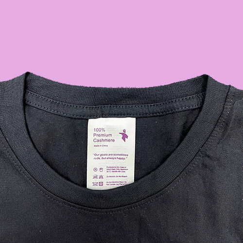 Custom Double Side Printed Care Label