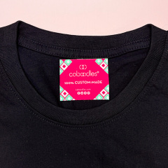 Custom Multi Color Printed Cotton Label