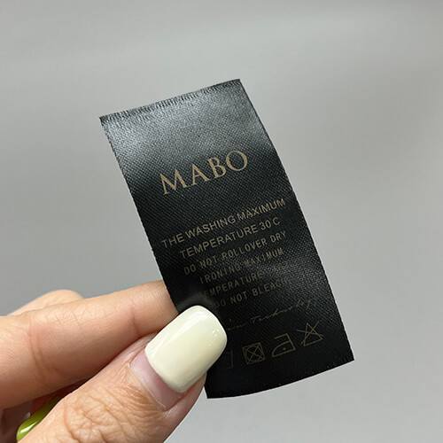 Custom Satin Washing Care Label