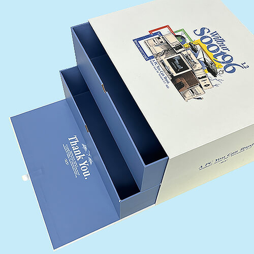 Custom Magnetic Closure Double Drawer Slider Box