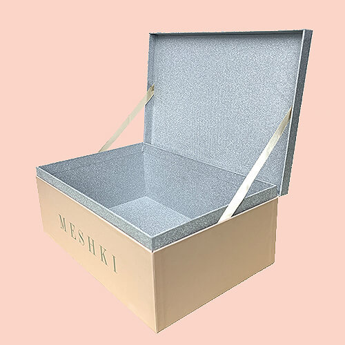 Custom Glitter Paper Gift Box With Logo