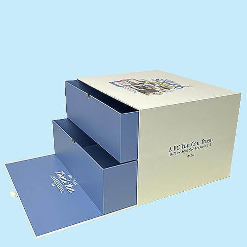 Custom Magnetic Closure Double Drawer Slider Box
