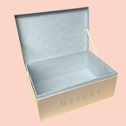 Custom Glitter Paper Gift Box With Logo