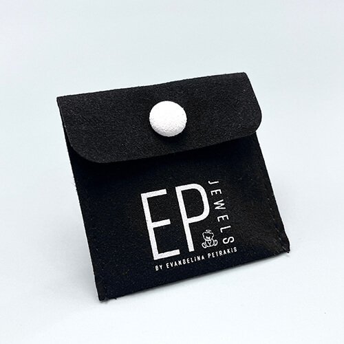 Microfiber Snap Button Pouch For Jewelry Packaging