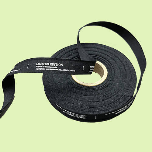 custom printed white color silk ribbon