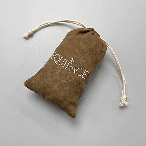Custom Faux Suede Drawstring Pouch