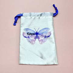 Digital Printed Custom Satin Drawstring Pouch
