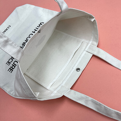 Customize Tote Bags With Snap Button Closure