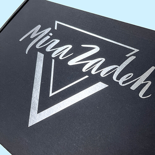 Custom Black Mailer Boxes With Silver Logo
