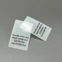 Printed Care Instruction TPU Label