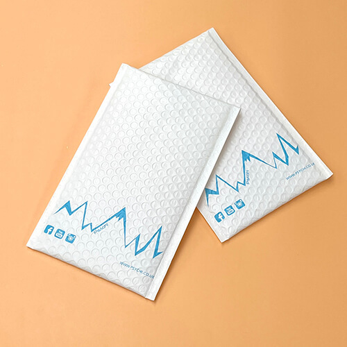 Custom White Padded Plastic Bubble Mailer