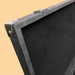 Custom PU Leather Luggage Case With Embossed Pattern And Embroidery Patches