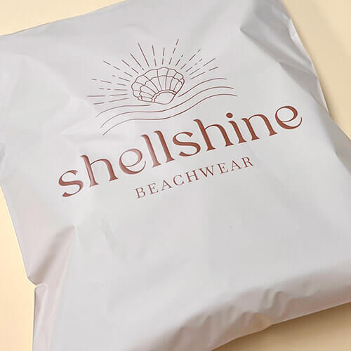 Double Side Printed Stock Size Peach Color Shipping Mailer
