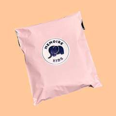 Stock Size Pink Shipping Bag With Custom Printing