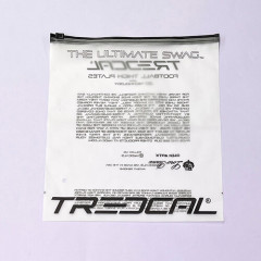 Custom Apparel Packaging Bags With Black Zipper