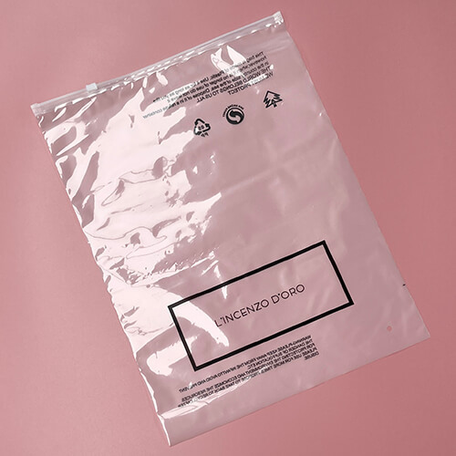 Wholesale Custom Transparent Packaging Bag For Clothing