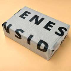 22gsm black tissue paper with gold printed logo