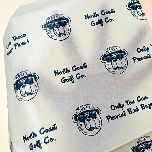 17gsm gold printed tissue paper