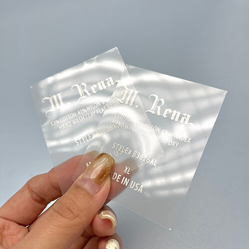 Custom Reflective Silver Heat Transfer Label