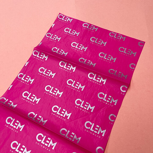 custom printed wrapping tissue paper with shinny effect