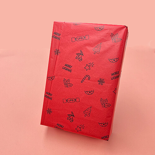 custom printed tissue paper with two colors