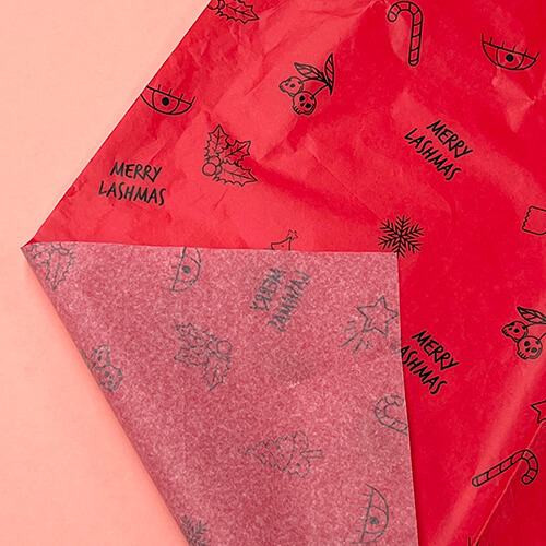 custom printed tissue paper with two colors