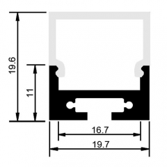 2011B LED aluminium profiles/suspended mounted