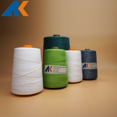 Colorful high temperature resisitant threads for closing bags