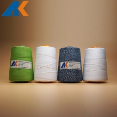 Colorful high temperature resisitant threads for closing bags