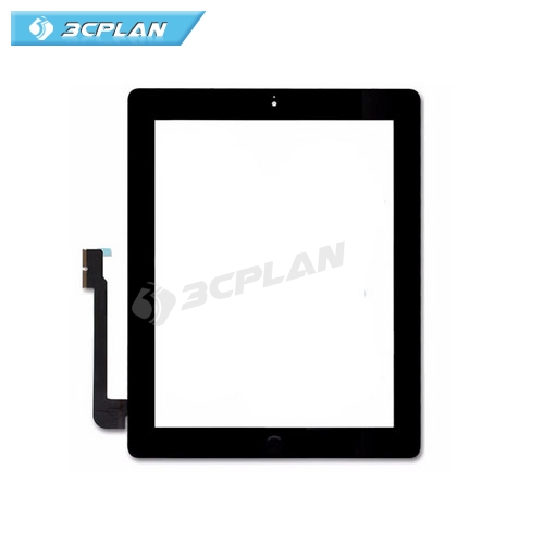 (OEM AAA)For ipad 3 A1416 A1430 A1403 Touch Screen Panel Front  Glass Digitizer Replacement With Digitizer sensor + Home Button+Sticker +Camera Holder