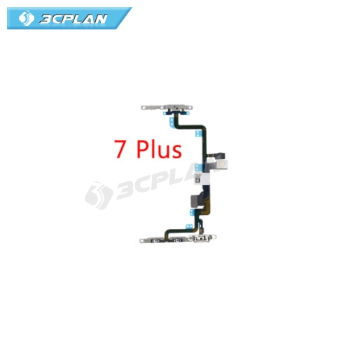 Power Flex Cable with Metal For iPhone 7P 7 Plus 7plus Volume Switch On Off Button Spare Part Replacement