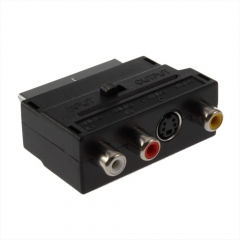 RGB Scart to Composite RCA S-Video AV TV Audio Adapter