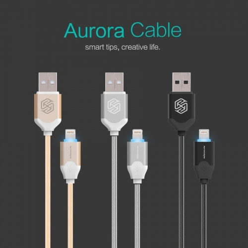 Nillkin Aurora Lighting USB Cable for iphone,ipad all iOS Devices