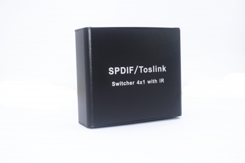 NEU BK-S41 SPDIF /TosLink Digitale optische Audio-Umschalter 4X1 mit IR