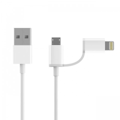 Original Xiaomi ZMI iPhone Micro USB 2 in 1 Kabel Daten  Ladegerät Kabel für iPad samsung Huawei