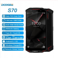DOOGEE S70 Smartphone Helio P23 octa Core 5.99 pouces 6GB + 64GB