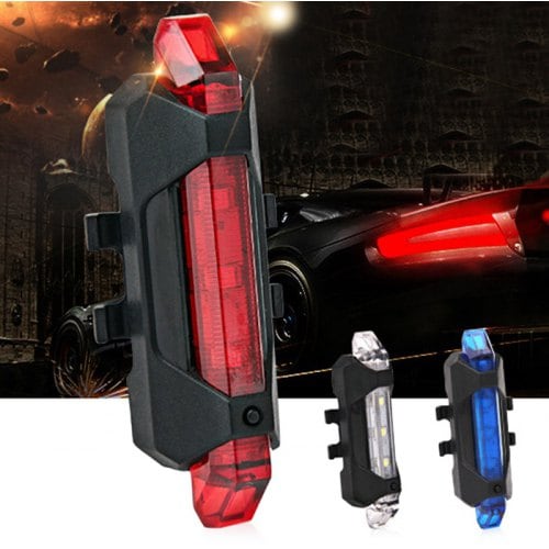 USB Rechargeable Bicycle LED Taillight Rear Tail Safety Warning Cycling Portable Light