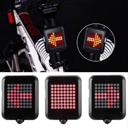 Rechargement intelligent de la lumière de bicyclette USB Feu arrière Led Indicateur de direction de vélo intelligent Feu arrière