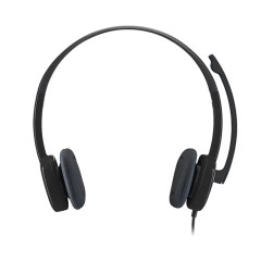 Logitech H151 Casque d'écoute stéréo à suppression de bruit pour casque d'écoute avec écouteurs de 3,5 mm