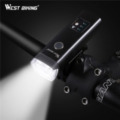 WEST BIKING Bicycle Headlight Sensor USB Charging Bicycle Waterproof Flashlight