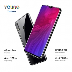 OUKITEL Y4800 6.3 "19.5: 9 FHD + Android 9.0 Cell Phone Octa Core 6G RAM 128G ROM Fingerprint 4000mAh 9V / 2A Face ID Smartphone