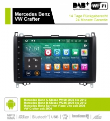 9 inch Android 9.0 Car Radio / Multimedia 2GB RAM 16GB ROM For Mercedes BENZ A Class W169, B Class W245, Sprinter Viano Vito and VW Crafter