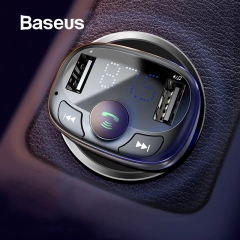 Kit de voiture Bluetooth pour transmetteur FM mains libres avec chargeur de voiture Baseus