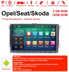 9 Zoll Android 9.0 Autoradio / Multimedia  2GB RAM 16GB ROM Für VW Magotan,Passat,Jetta,Golf,Tiguan,Touran,Seat,Skoda